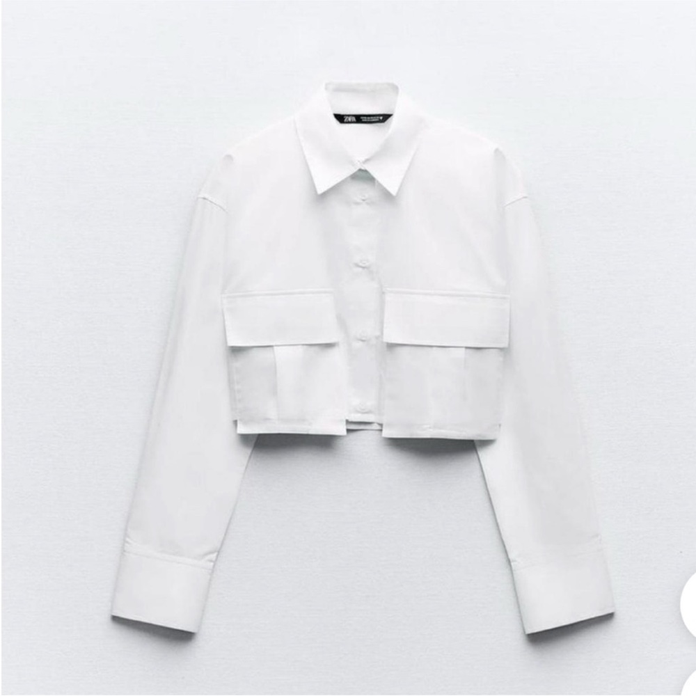 Zara White Button Down Shirt